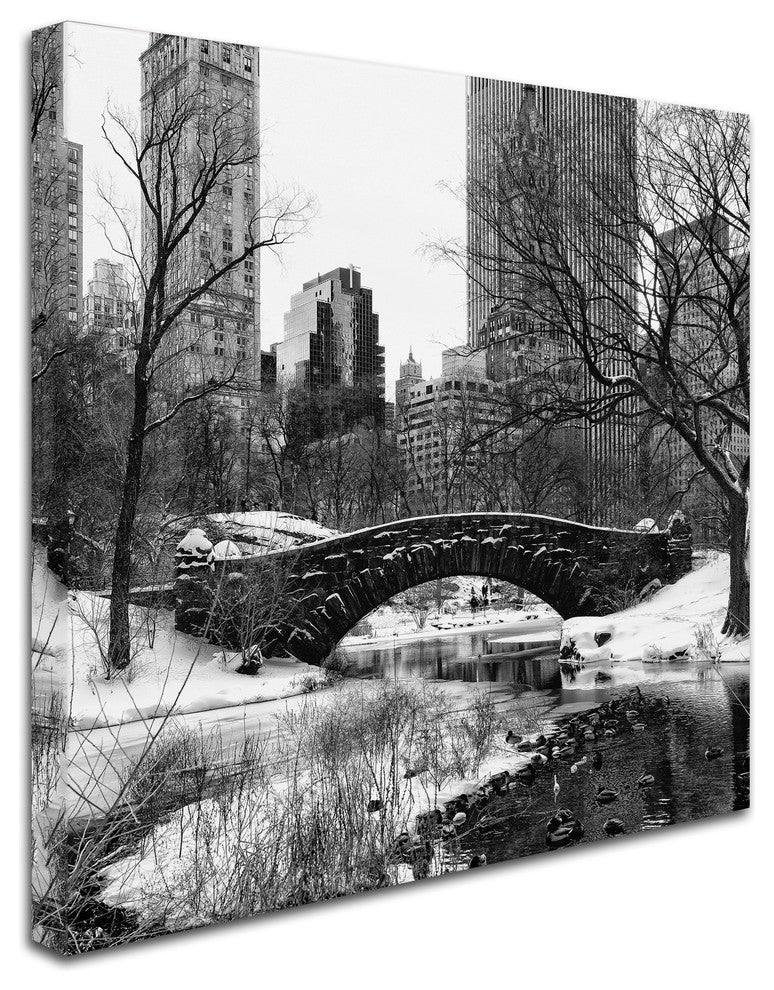 Philippe Hugonnard ''Gapstow Bridge Central Park'' Canvas Art, 14x14