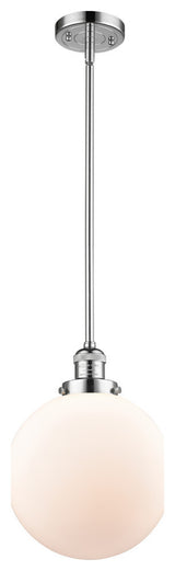 X-Large Beacon 1-Light Mini Pendant, Polished Chrome, Matte White