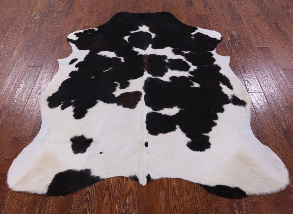 Organic Natural Hair-On Cowhide Area Rug 6' 11" X 5' 10" C1491