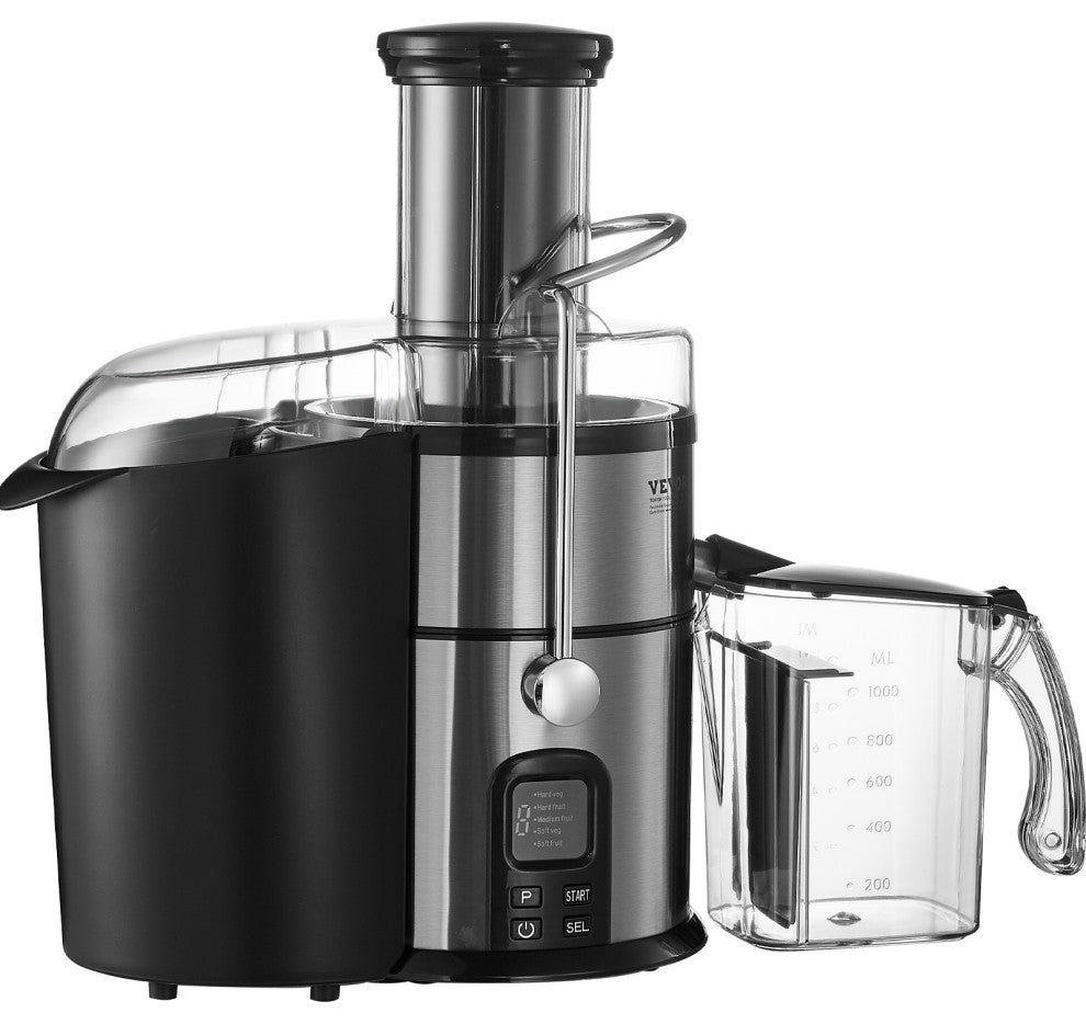 VEVOR Centrifugal Juicer Machine Fruits Vegetables Juice Extractor 850W 5 Speeds
