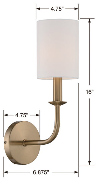 Bailey 1 Light Aged Brass Wall Mount