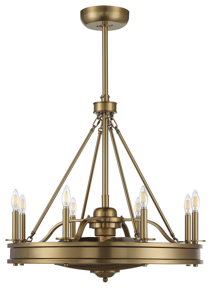 Savoy House 39-FD-124-322 LED Fan D Lier Warm Brass Finish