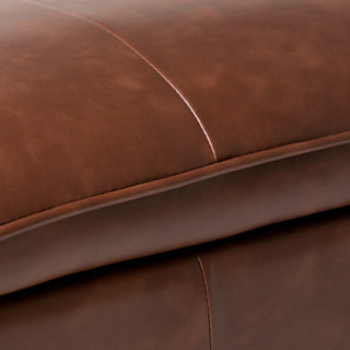 Emily Storage Ottoman, Velvet Fabric, Cognac