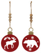 Metal Cut Out Bear and Moose Ornament, 12-Piece Set