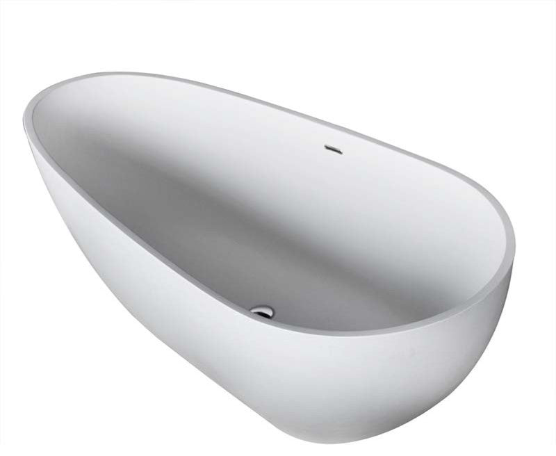 Venzi PietraStone 34"x67" Man Made Stone Freestanding Bathtub By Atlantis