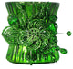 Mercury Glass Beaded Emerald Green Votive Holder
