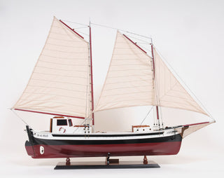 La Gaspsienne Painted Wooden model sailing boat
