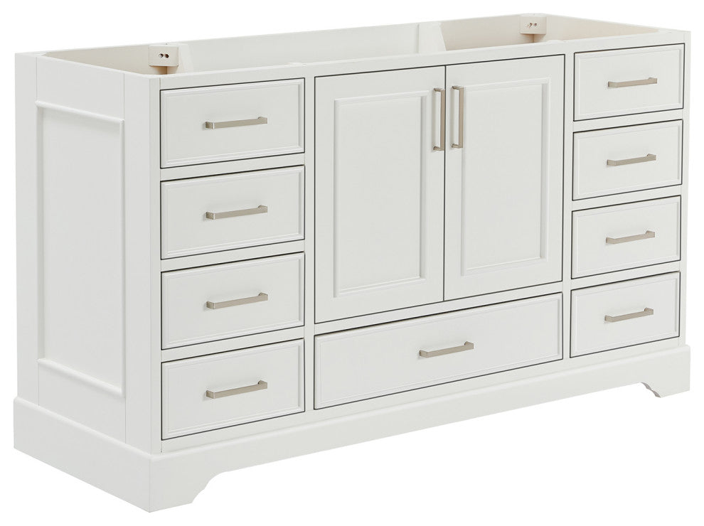Ariel Stafford 60" Single Sink Bathroom Vanity Base, White