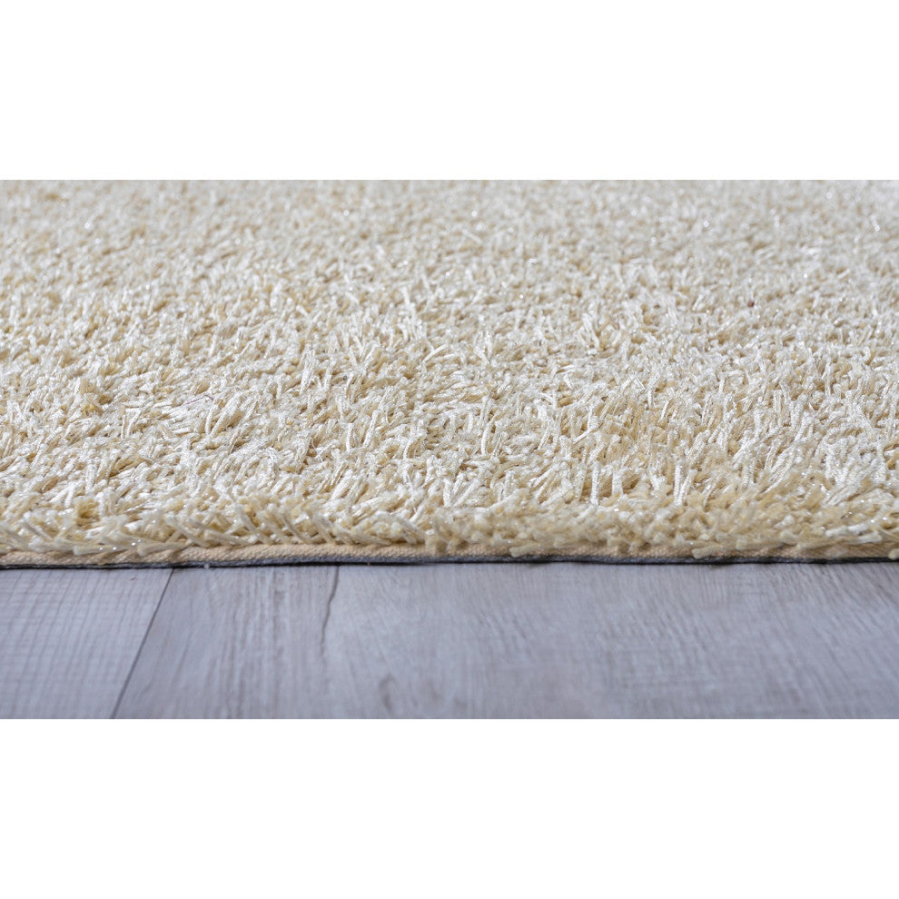 2" x 8" Beige Contemporary Runner Rug