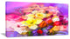 Bouquet of Daffodil and Tulip Flowers, Large Floral Canvas Art Print, 32"x16"