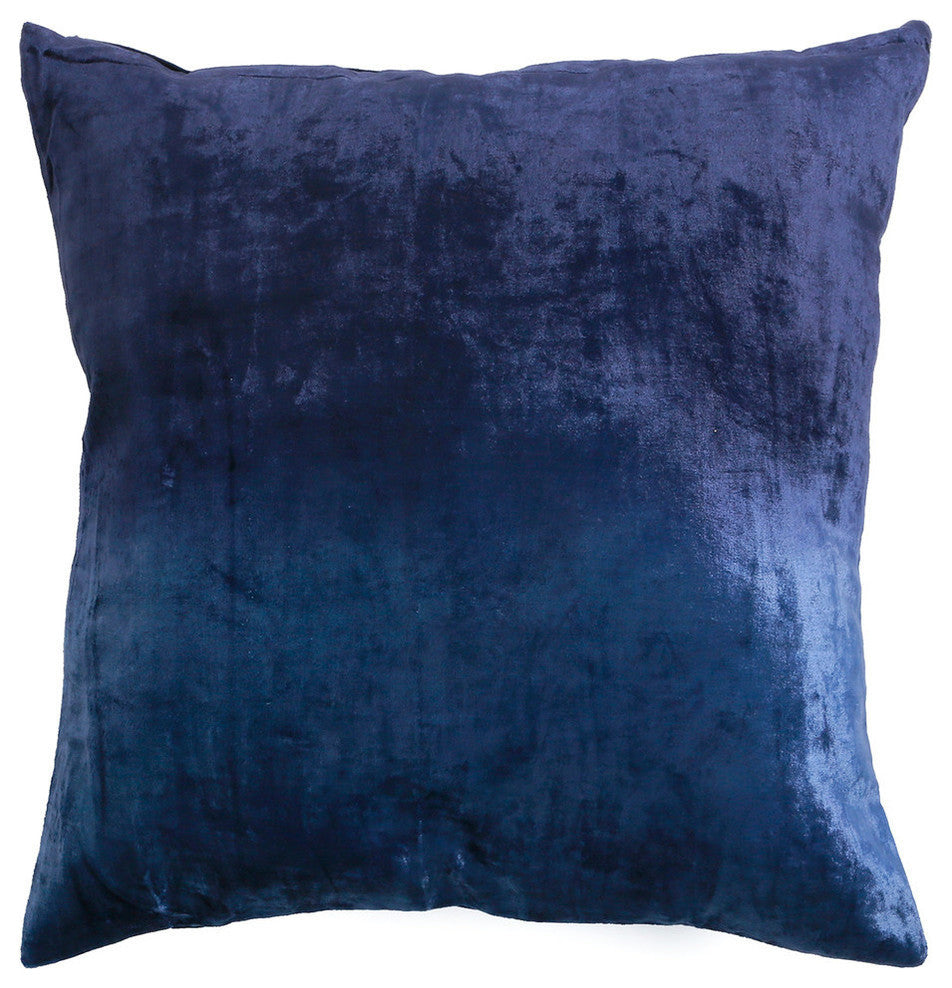 Ombre Velvet Pillow Cover, Navy