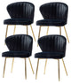 Milia Dining Chair Set of 4, Black