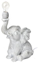 Graphite Resin Elephant Table Lamp