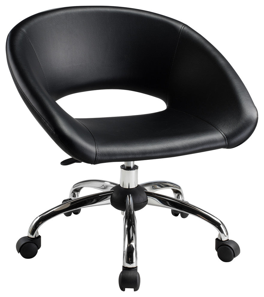 Contemporary PU Computer Chair, Black