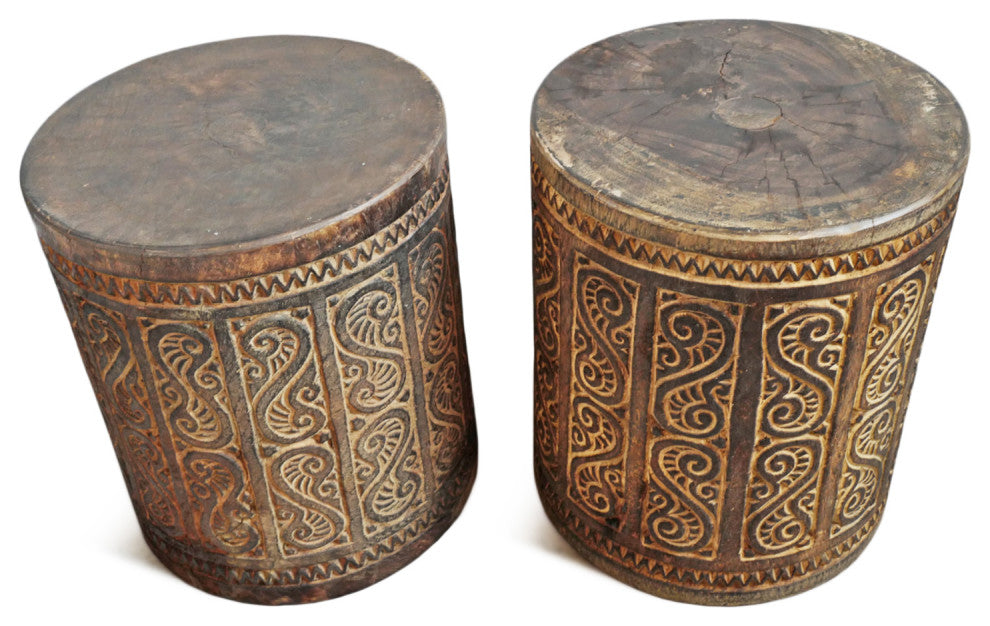 Java Burnt Walnut Side Table Stand
