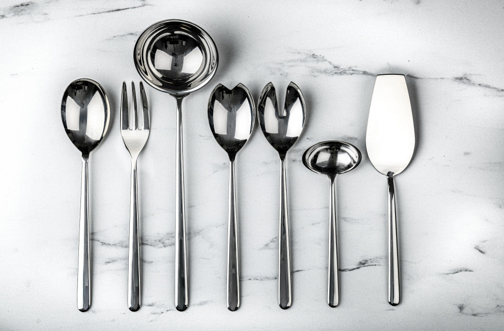 Linea Salad Serving Set- 2-Piece Set, Mirror
