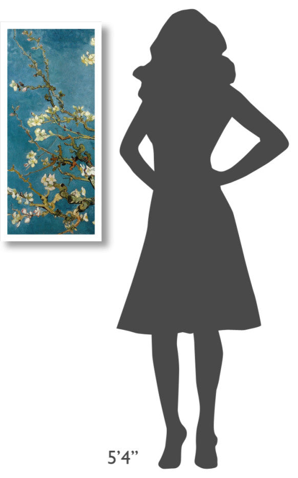 "Blossoming Almond Tree (left)" Digital Paper Print by Vincent van Gogh, 15"x32"
