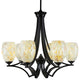 Chandeliers, 5" Ivory Glaze Seashell Glass