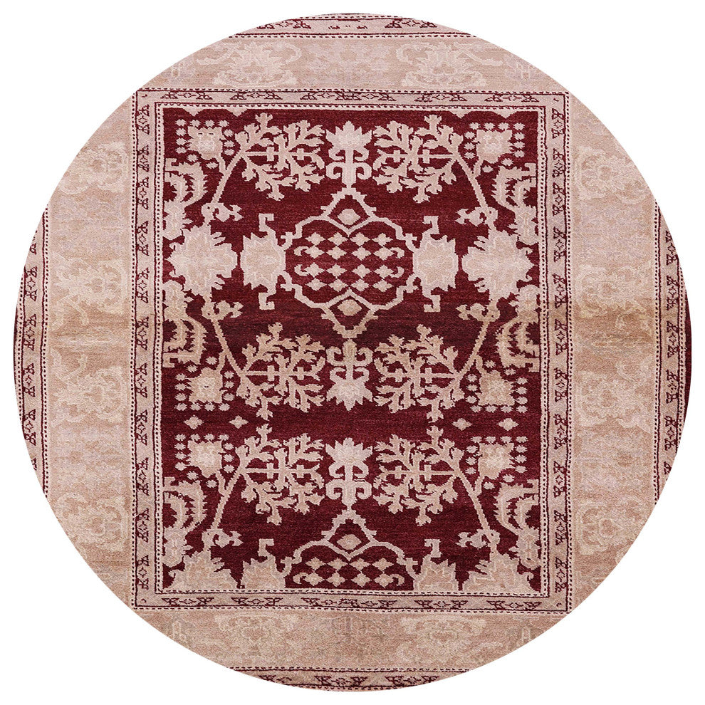 Ahgly Company Indoor Round Mid-Century Modern Area Rugs, 4' Round