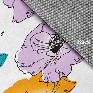 Popping Poppies Spring Chenille Rug, Lilac, 5' Round