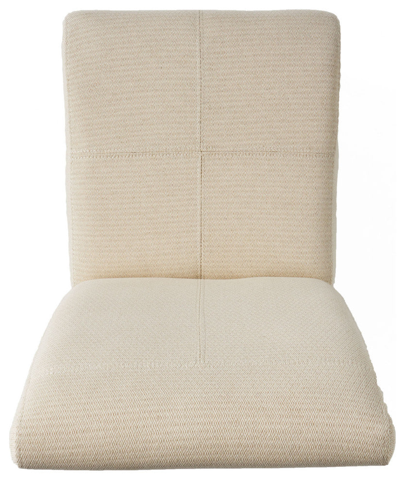 GDF Studio Araducan Beige Fabric Dining Chairs, Set of 2