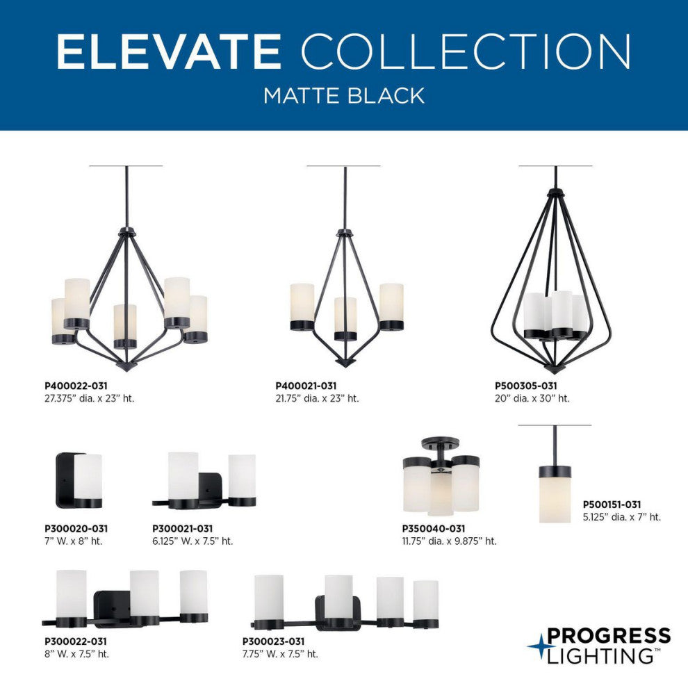 Elevate  Collection Three-Light Bath and Vanity
