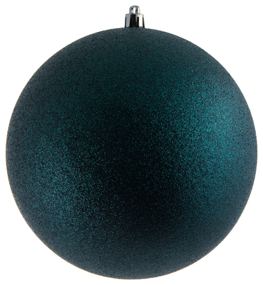 Vickerman 8" Midnight Green Glitter Ball Ornament