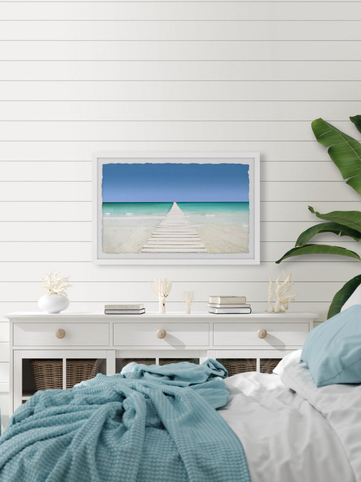 "Smell the Ocean Breeze" Framed Painting Print, 24x16
