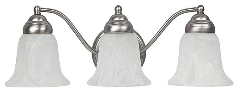Capital 3 Light Vanity Fixture in Matte Nickel