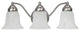 Capital 3 Light Vanity Fixture in Matte Nickel