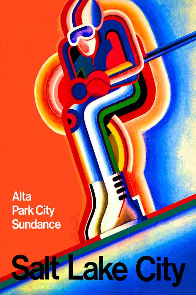 "Salt Lake City" Painting Print on Wrapped Canvas, 12"x18"