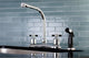 Kingston Brass 8" Centerset Kitchen Faucet With Sprayer, Polished Chrome