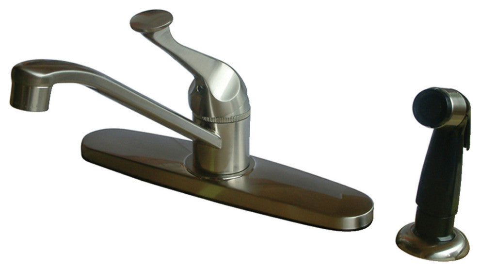 Kingston Brass Single-Handle Centerset Kitchen Faucet, Brushed Nickel