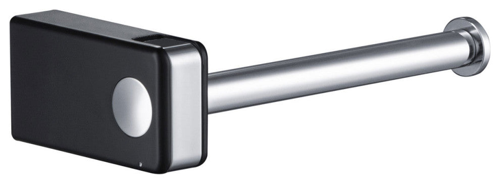 Artis Bathroom Hardware Accessory Tissue Holder With Hook, Chrome Black