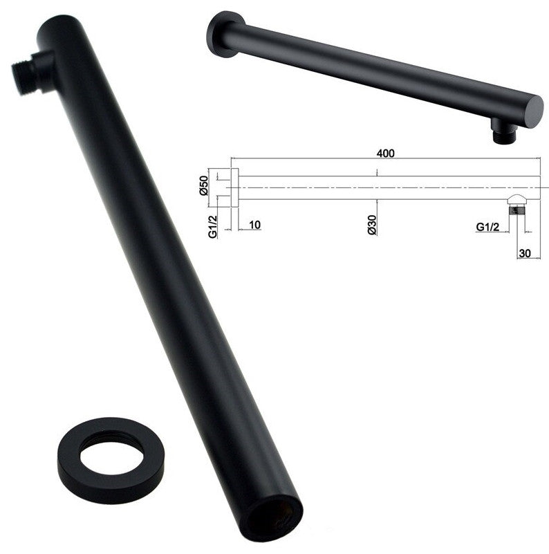 Fontana Florence Wall Mount Hot and Cold Mixer Rainfall Shower Set, 12"