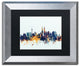 Michael Tompsett 'Kuala Lumpur Skyline Blue' Matted Framed Art, 11x14