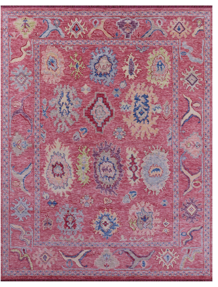 Handmade Turkish Oushak Wool Rug 9' 3" X 12' 0" - Q16088
