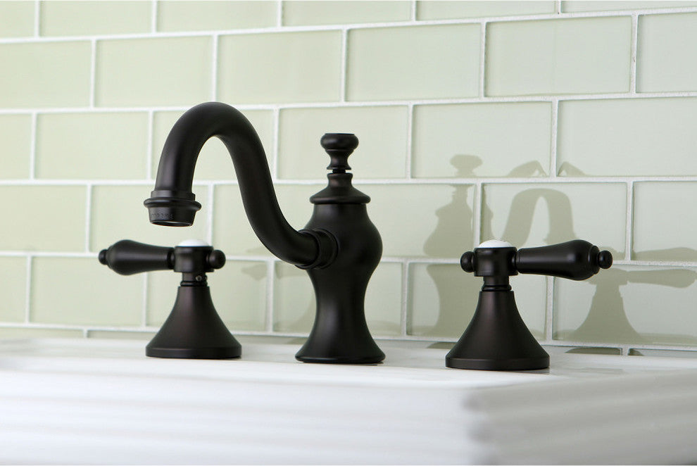 Widespread Bathroom Faucet, Brass Pop-Up, Oil Rubbed Bronze