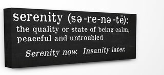 Black and White Serenity Definition Canvas, 10"x1.5"x24"