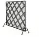 GDF Studio Jalama Single Panel Iron Fireplace Screen, Black