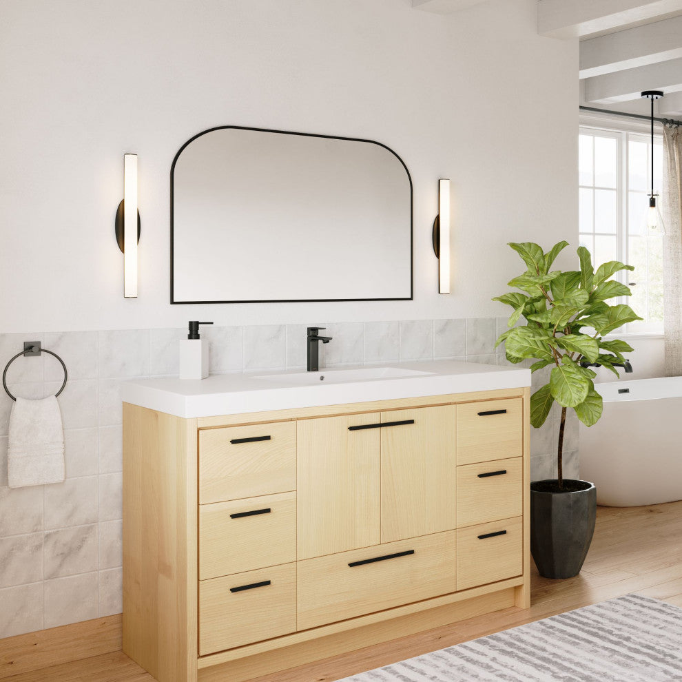 The Sacha Bathroom Vanity, Maple, 48", Single Sink, Freestanding