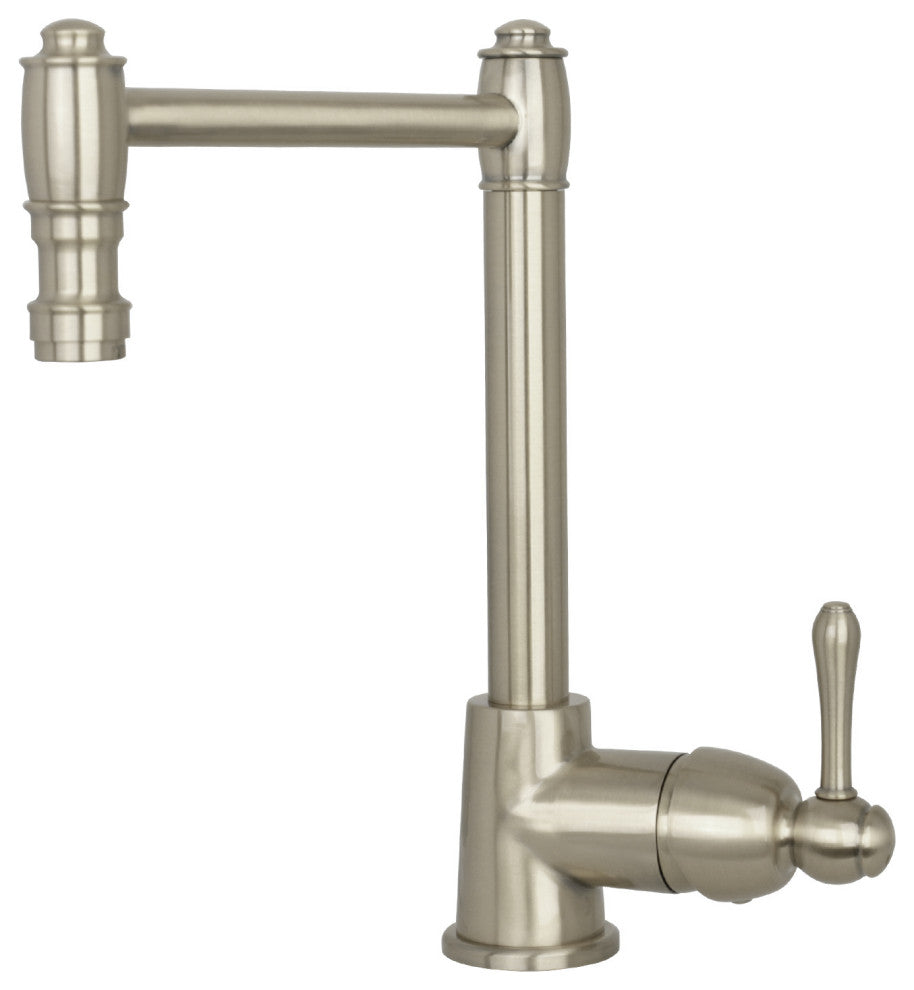 One-Handle Widespread Kitchen Bar/Prep Faucet, Brushed Nickel