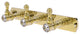Carolina Crystal 3 Position Tie and Belt Rack, Unlacquered Brass