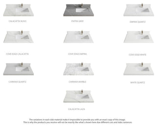 Boston 36 Right Offset Bath Vanity in Evergreen 1.5" Empira Quartz