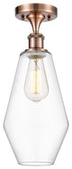 Innovations 516-1C-AC-G652-7-LED 1-Light Semi-Flush Mount, Antique Copper