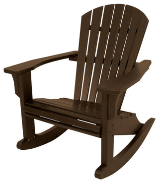 Polywood Seashell Rocking Chair, Mahogany