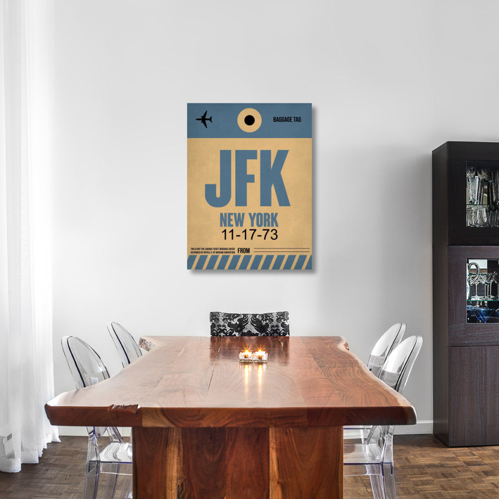 "JFK New York Luggage Tag 2" Fine Art Print