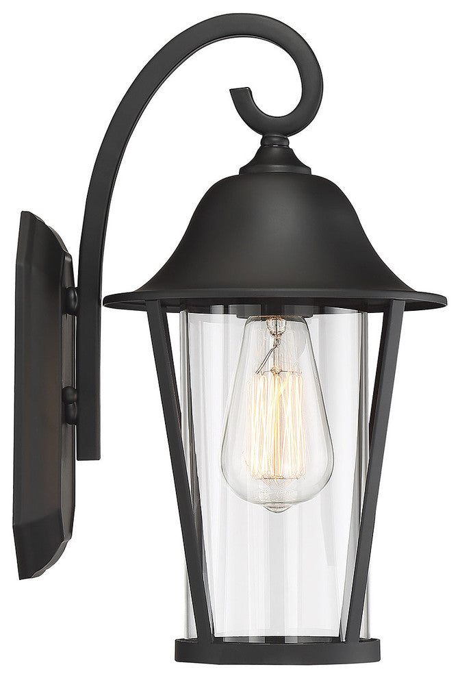 1-Light Exterior Wall Sconce, Black