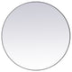 Elegant MR4845GR Metal Frame Round Mirror 45", Gray