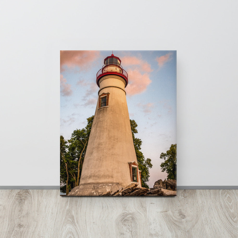 Marblehead Lighthouse at Sunset From the Shore Canvas Prints, 16" X 20"